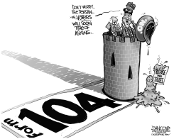 ROMNEY TAX RETURNS BW by John Cole