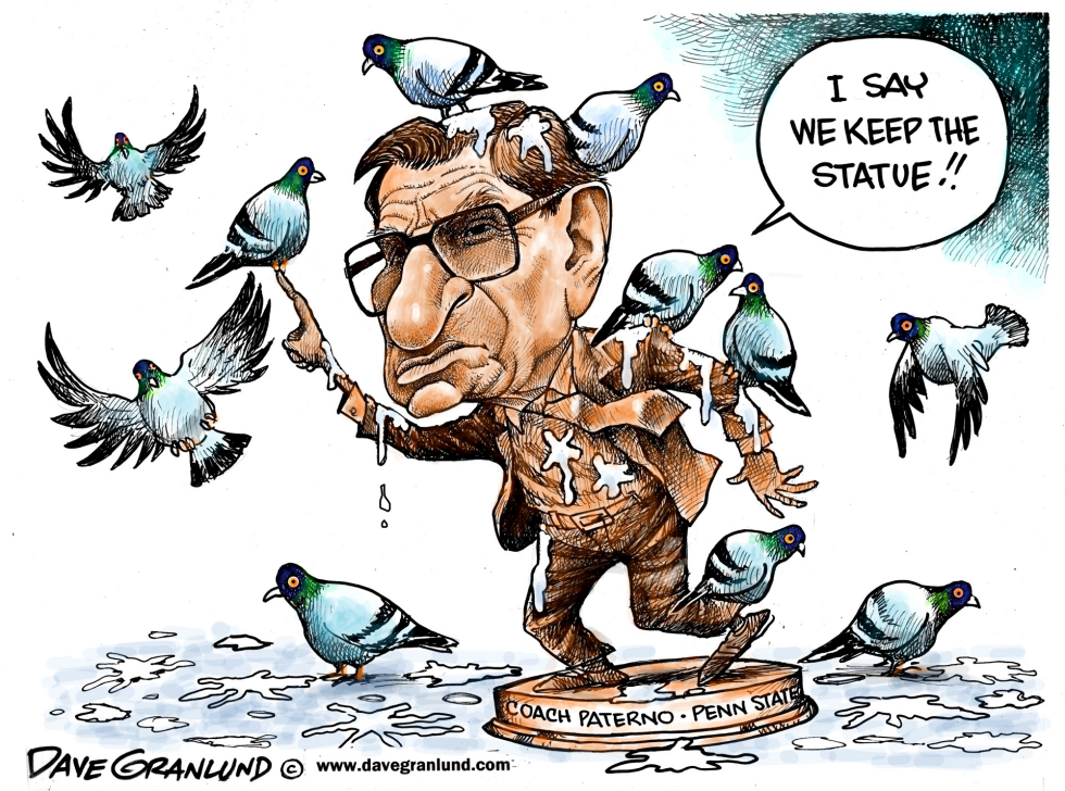  JOE PATERNO STATUE by Dave Granlund