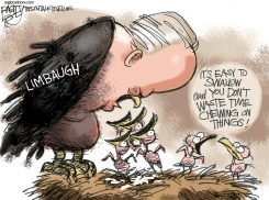 LIMBAUGH SPEWS  by Pat Bagley
