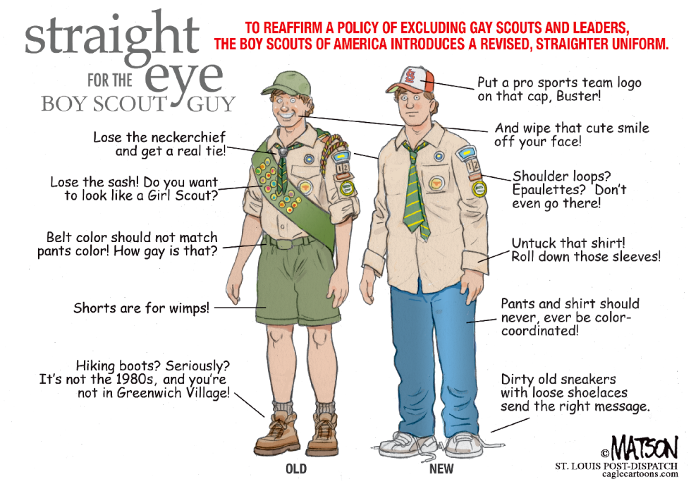 BOY SCOUTS REAFFIRM EXCLUSION OF GAYS- by R.J. Matson
