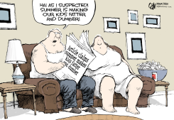 FATTER AND DUMBER  by Cam Cardow