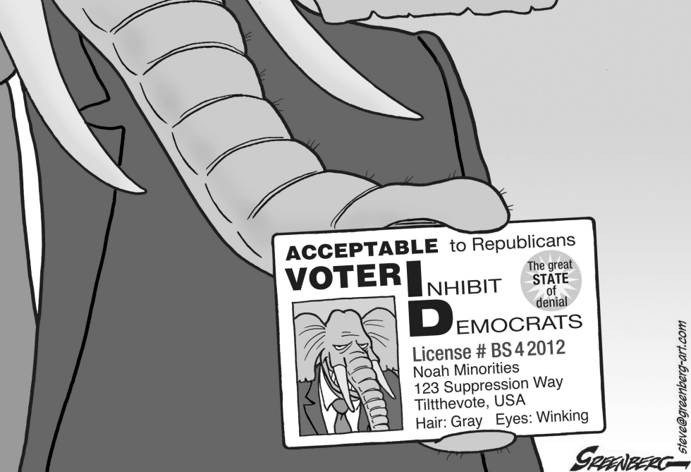 voter ID card bw