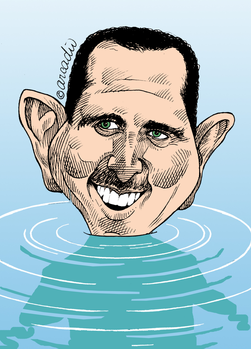 Assad con el agua al cuello