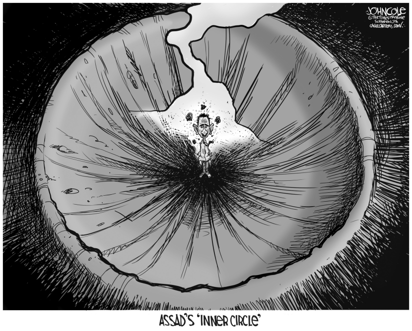 Assad bombing BW