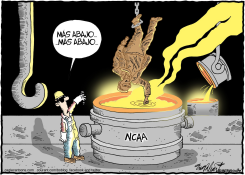 NCAA SANCIONA A PENN STATE  by Bob Englehart