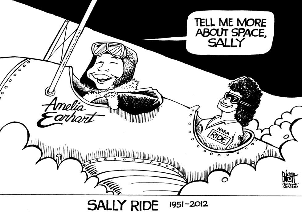 SALLY RIDE, RIP, B/W