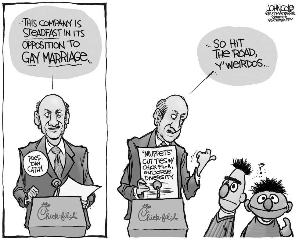 Chick-Fil-A and the Muppets BW
