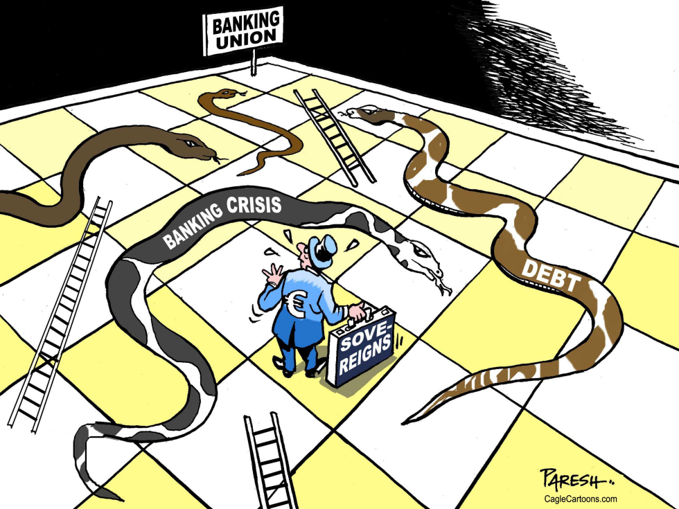 Eurozone snakes, ladders