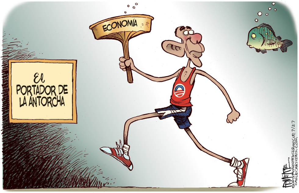 Obama el Portador de la Antorcha COLOR