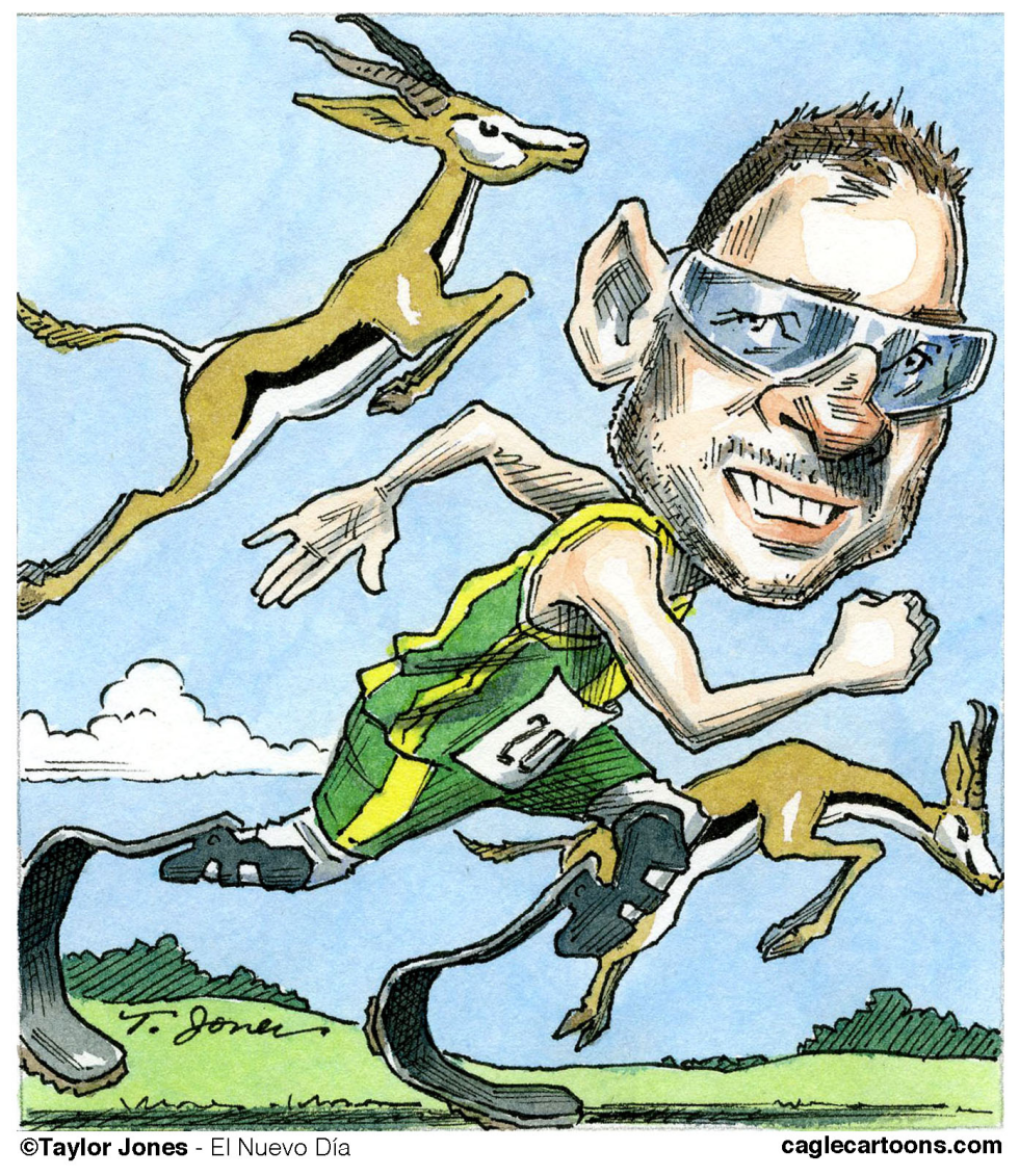  SOUTH AFRICAN RUNNER OSCAR PISTORIUS  by Taylor Jones