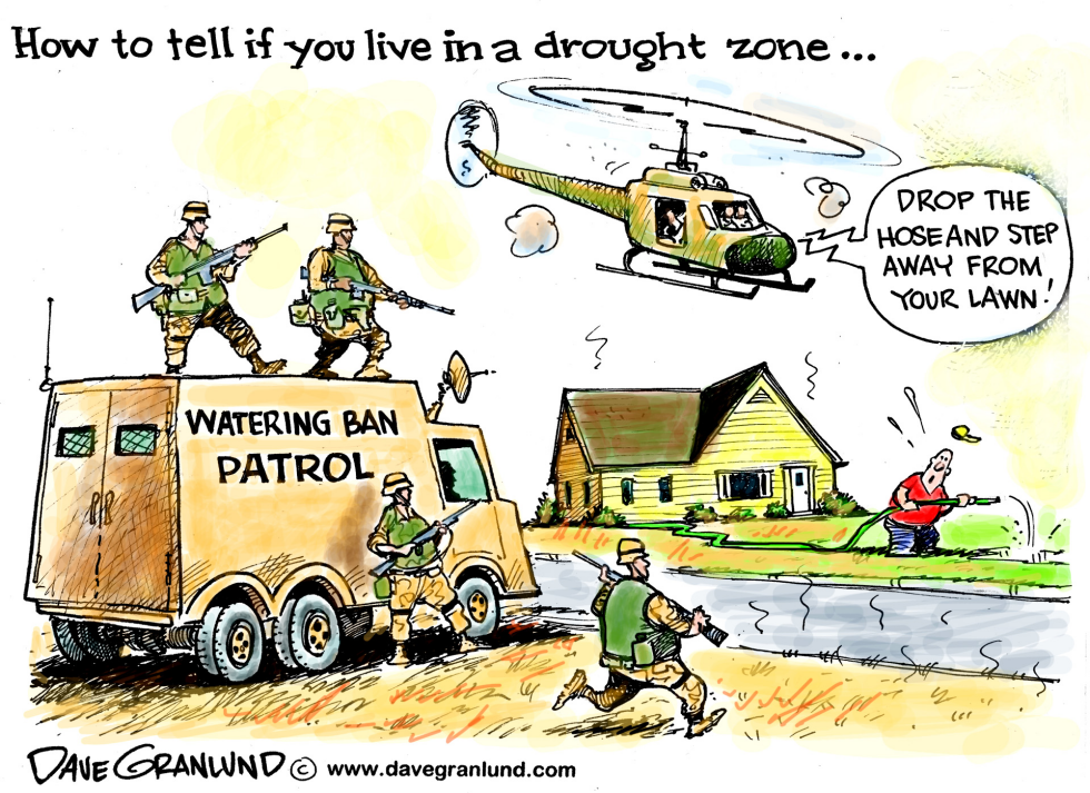  DROUGHT ZONE RESTRICTIONS by Dave Granlund