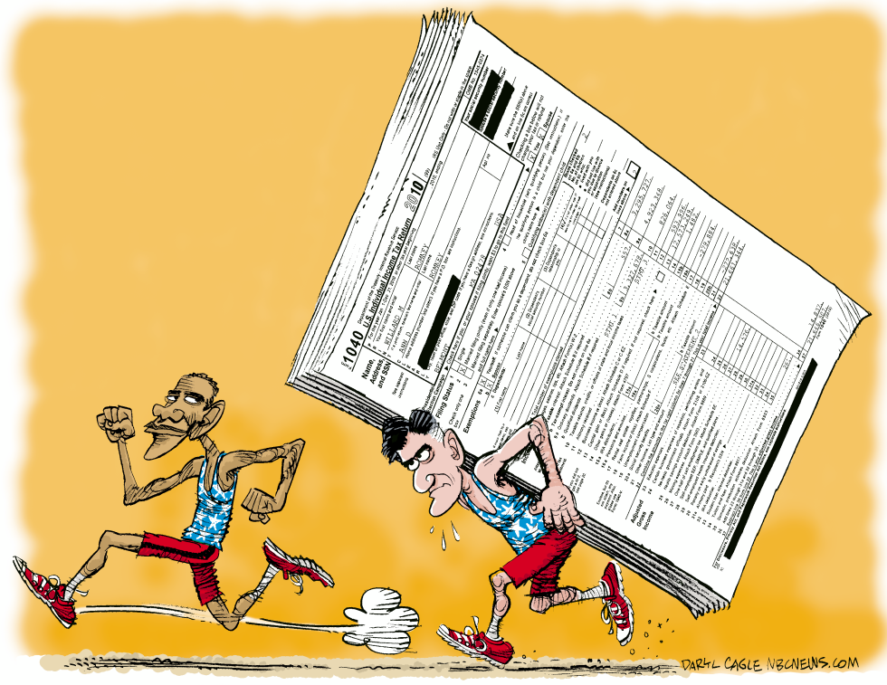 Election Sprint and Romney Taxes COLOR
