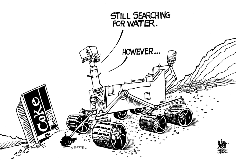 WATER ON MARS, B/W