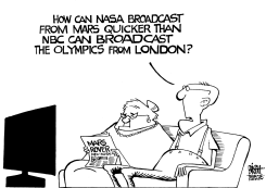 NBC OLYMPIC COVERAGE, B/W by Randy Bish