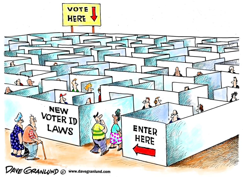  VOTER ID LAWS by Dave Granlund