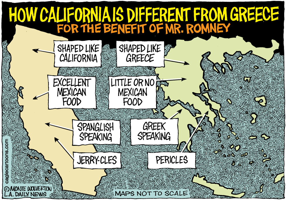 California versus Greece COLOR
