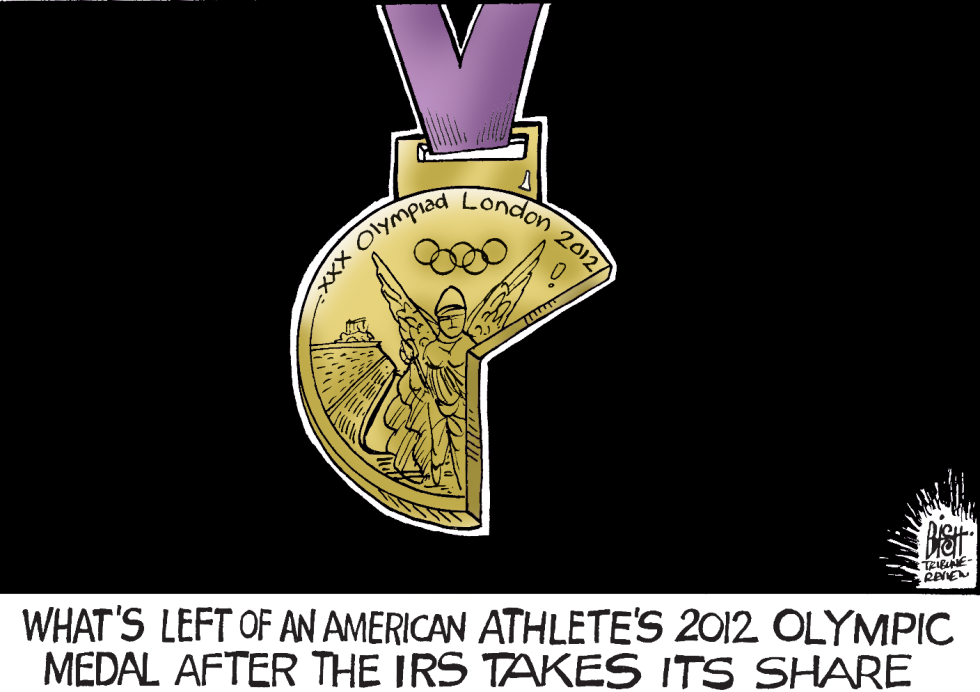 TAXING THE OLYMPIC ATHLETES, COLOR