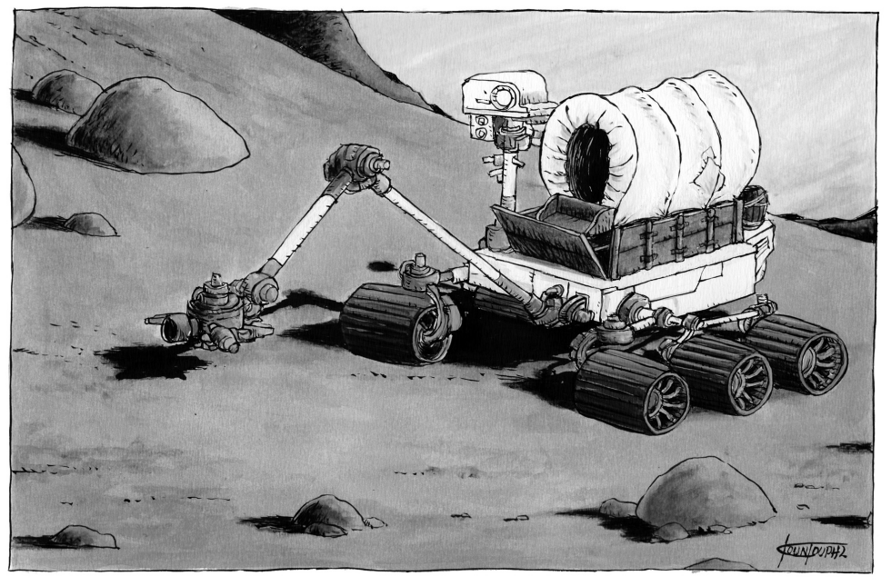 Curiosity on Mars gray