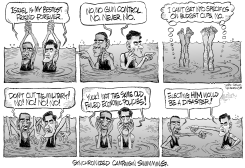 SYNCHRONIZED CAMPAIGN SWIMMING by Daryl Cagle