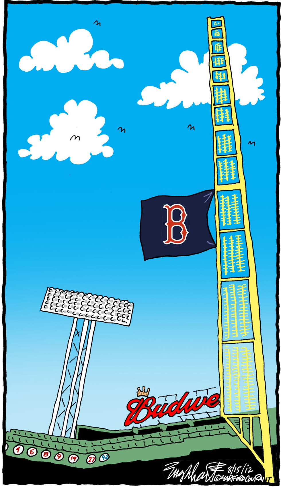  JOHNNY PESKY 1919-2012 by Bob Englehart