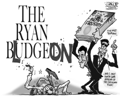 THE RYAN BUDGET BW by John Cole