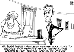 BIDEN'S CHAINS, B/W by Randy Bish