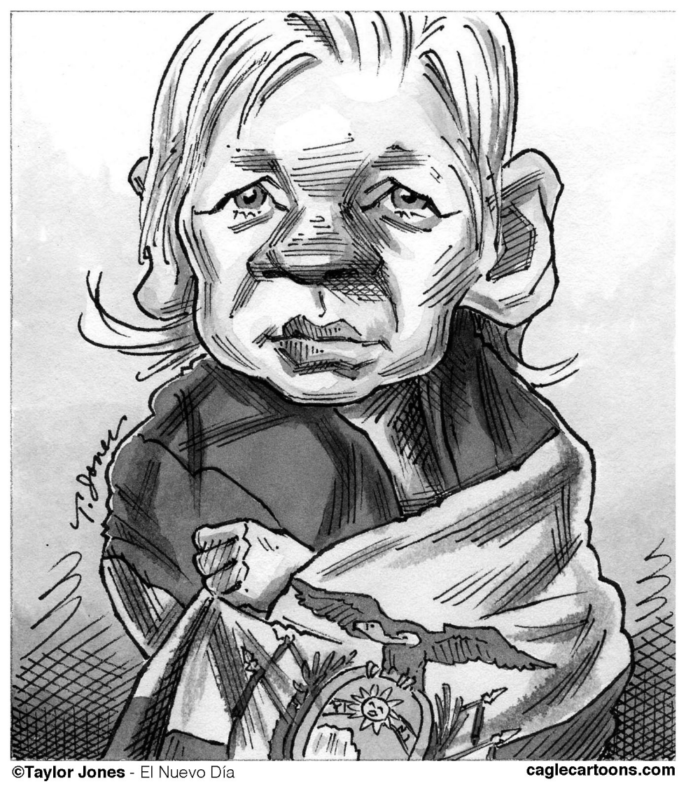  JULIAN ASSANGE A LA EMBAJADA by Taylor Jones