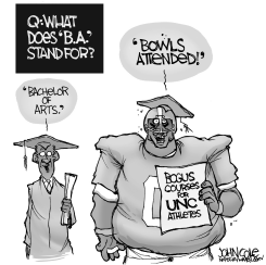 UNC FOOTBALL SCANDAL BW by John Cole