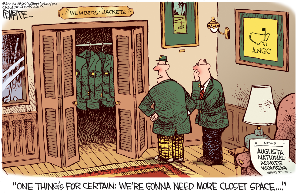  WOMEN IN AUGUSTA NATIONAL by Rick McKee