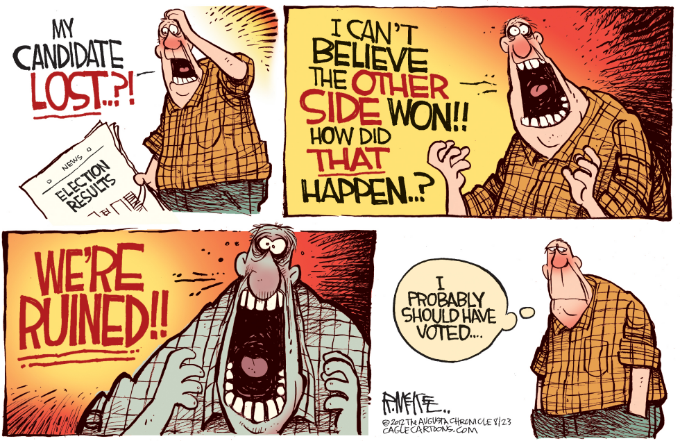  APATHETIC VOTER by Rick McKee