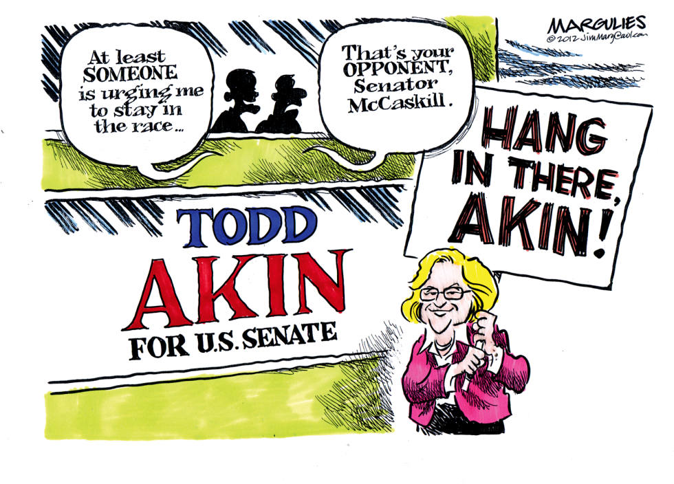 Akin won't quit color