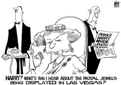 PRINCE HARRY GOES TO VEGAS, B/W by Randy Bish