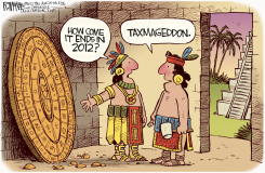 MAYAN TAXMAGEDDON  by Rick McKee