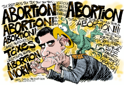 ROMNEY AND THE MEDIA PARROT  by Daryl Cagle