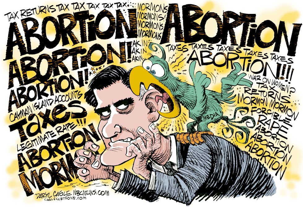 Romney and the Media Parrot COLOR