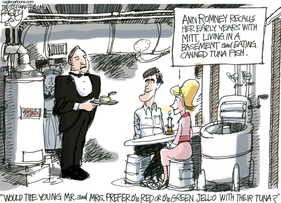  ANN AND MITT ROMNEY by Pat Bagley