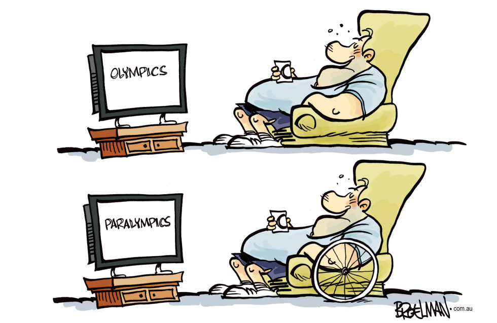 Inspirational athletes lost on couch potatoes