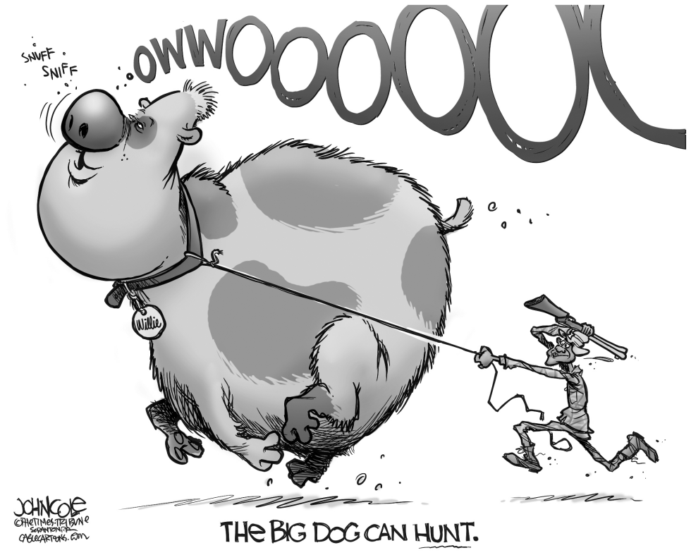 The Big Dog can hunt BW
