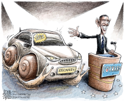 FORWARD WITH OBAMA  by Adam Zyglis