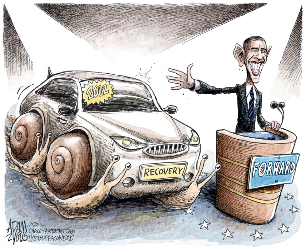  FORWARD WITH OBAMA by Adam Zyglis