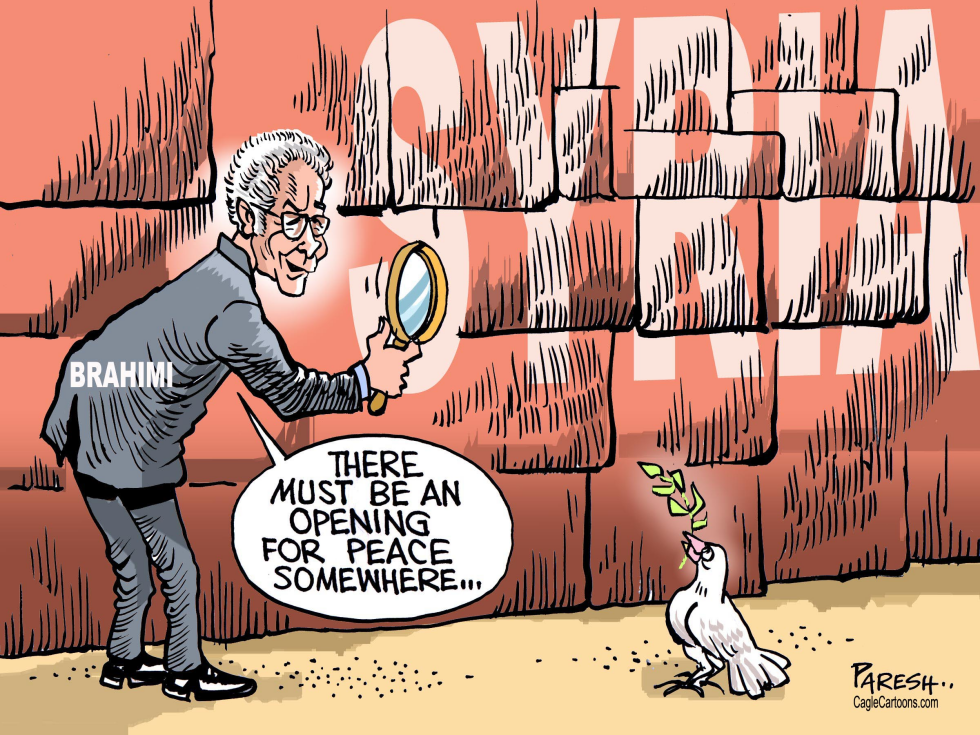  BRAHIMI AND SYRIAN WALL by Paresh Nath