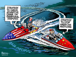 CHINA, USA IN PACIFIC  by Paresh Nath