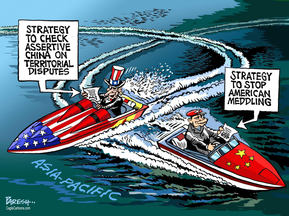  CHINA, USA IN PACIFIC by Paresh Nath