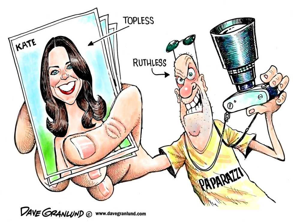  KATE AND PAPARAZZI by Dave Granlund