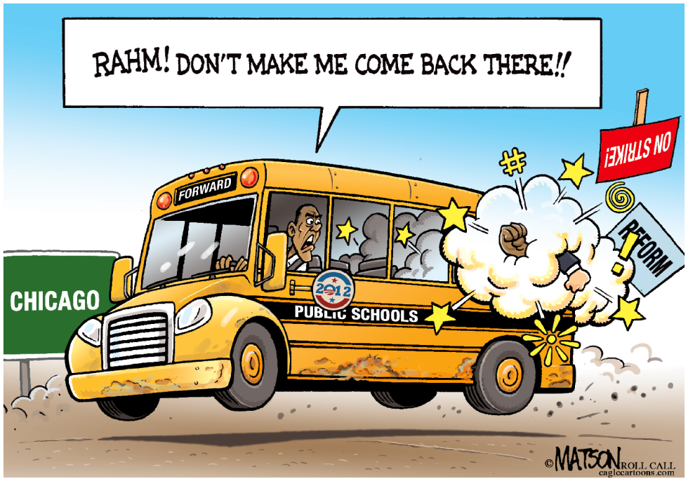 Mayor Rahm Emmanuel Fights the Chicago Teachers Union-COLOR