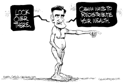 ROMNEY DISTRACTION by Daryl Cagle