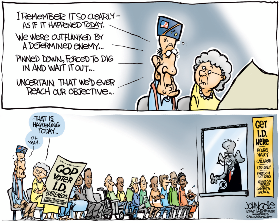 Voter ID delays COLOR