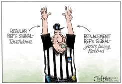 REFS' BAD CALLS by Joe Heller