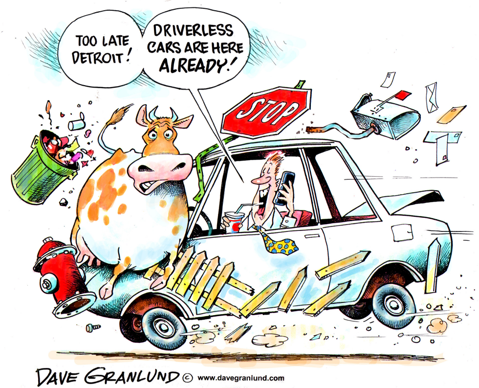  DRIVERLESS CARS by Dave Granlund