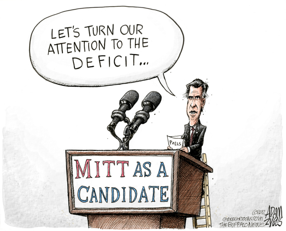  ROMNEY AND THE DEFICIT by Adam Zyglis